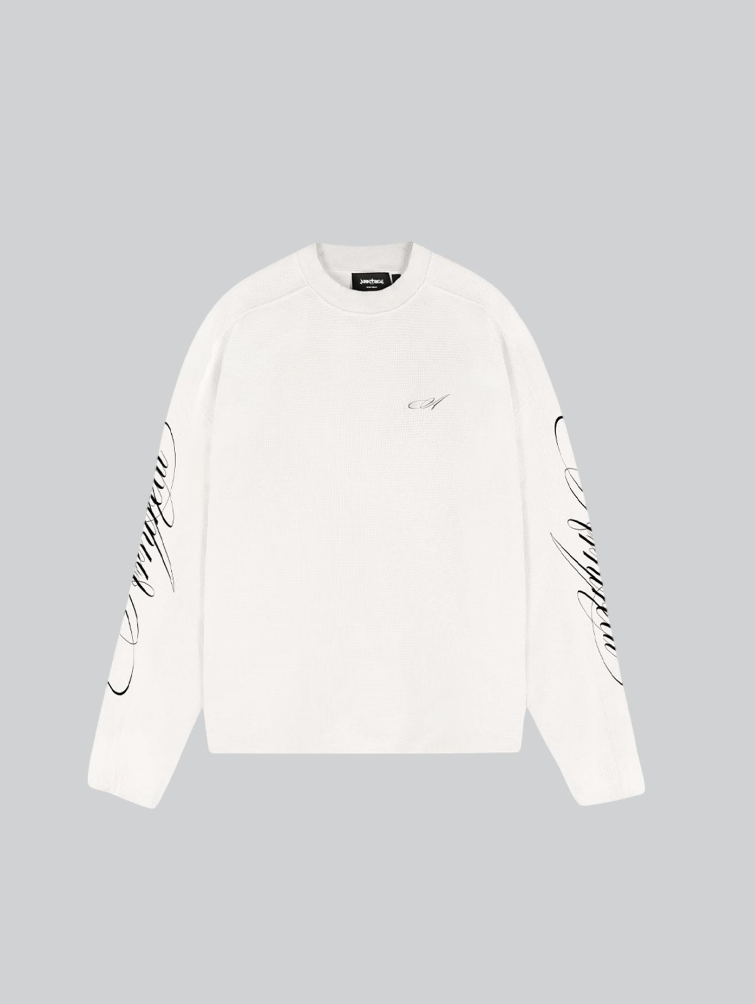 Script Longsleeve Waffle White