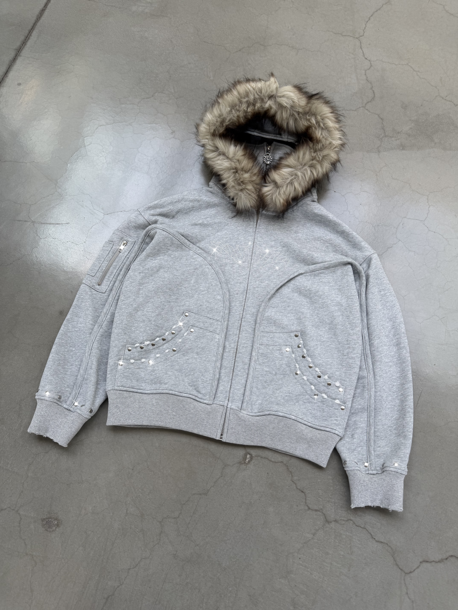 Fur Phantom Hoodie Grey