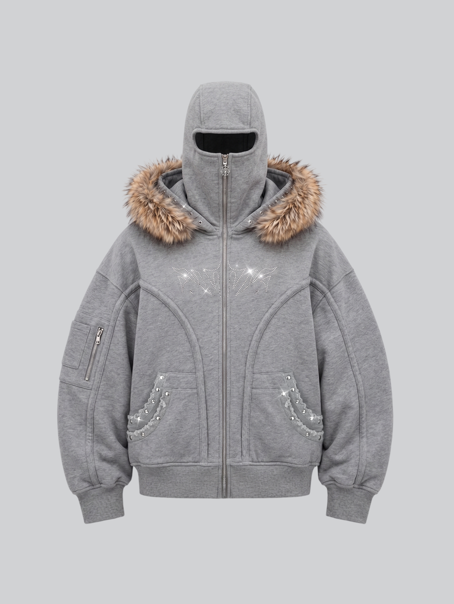 Fur Phantom Hoodie Grey