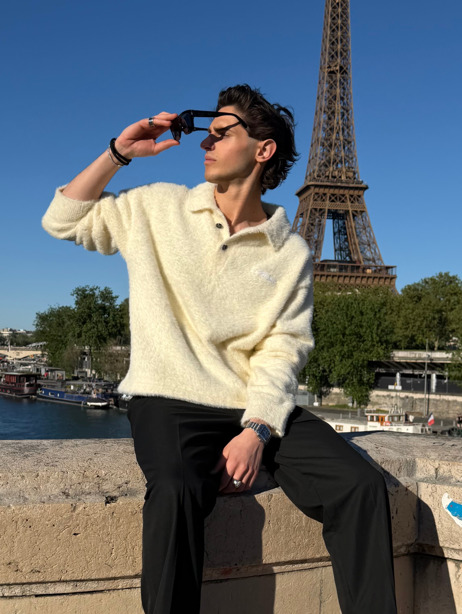 Mohair Polo Cream